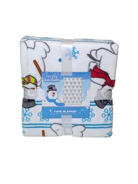 Frosty The Snowman Plush Twin Blanket 60" X 90" Soft Polyester Fleece For Kids